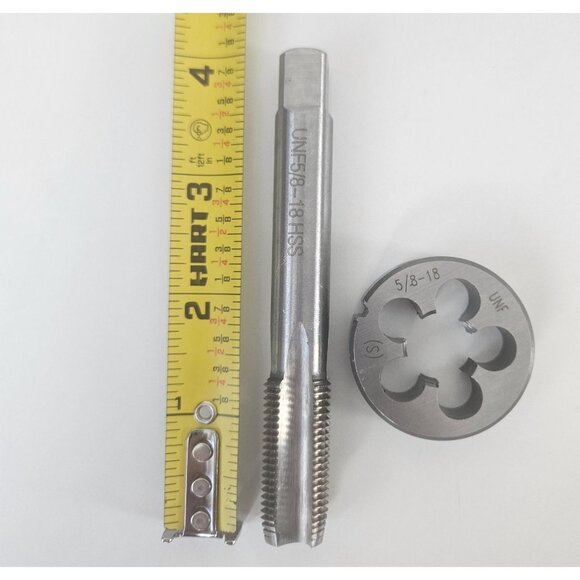Aceteel UNF 5/8"-18 High Speed Steel Hand Tap & Carbon Steel Die Set - Picture 7 of 10